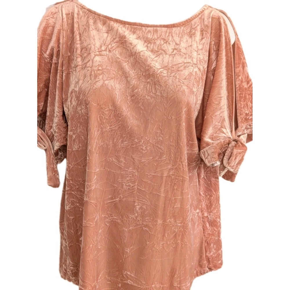 Anthropologie Maeve Crushed Velvet Short Slv Ties Size XS Fairy Soft Girl Glamor - Picture 5 of 15
